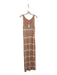 Esqualo Size Small Orange & White Viscose Scoop Neck Sleeveless Maxi Dress Orange & White / Small