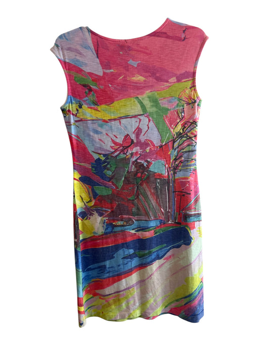 Nally & Millie Size Est S/M Pink, Yellow & Multi Print Polyester Blend Dress Pink, Yellow & Multi Print / Est S/M