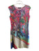 Nally & Millie Size Est S/M Pink, Yellow & Multi Print Polyester Blend Dress Pink, Yellow & Multi Print / Est S/M