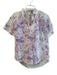 Stark X Size Est Small White, pink & purple No Fabric Tag Ruffle Collar Top White, pink & purple / Est Small