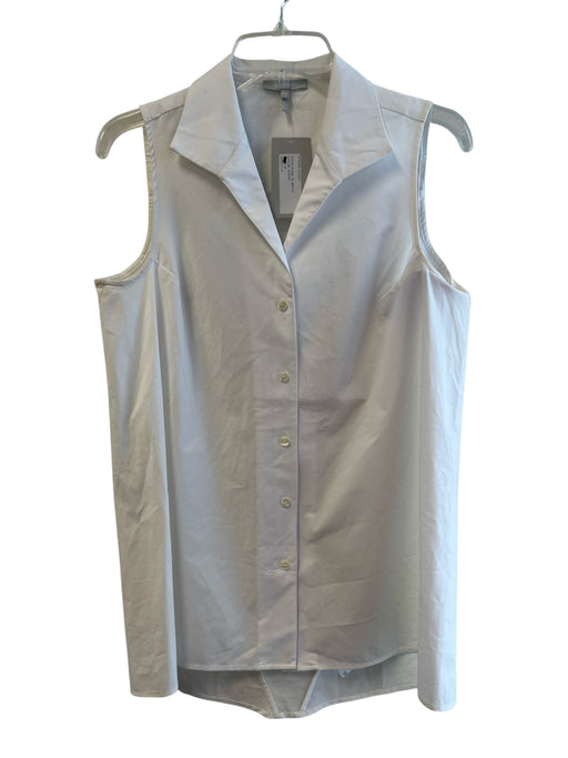 Hinson Wu Size 4 White No Fabric Tag Sleeveless Collared Button Down Top White / 4