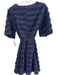 BTFL-life Size Est Small Navy No Fabric Tag Lined Wide Neck Back Zip Belt Dress Navy / Est Small