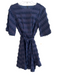 BTFL-life Size Est Small Navy No Fabric Tag Lined Wide Neck Back Zip Belt Dress Navy / Est Small