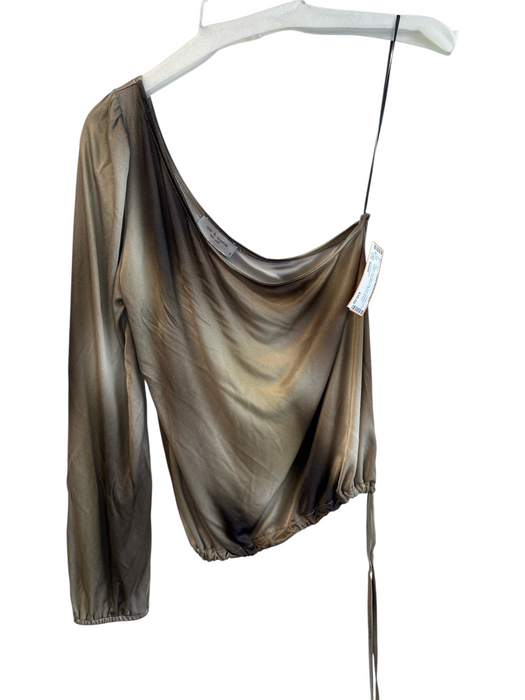Lola & Sophie Size Small Goldish No Fabric Tag One Shoulder Ombre Top Goldish / Small