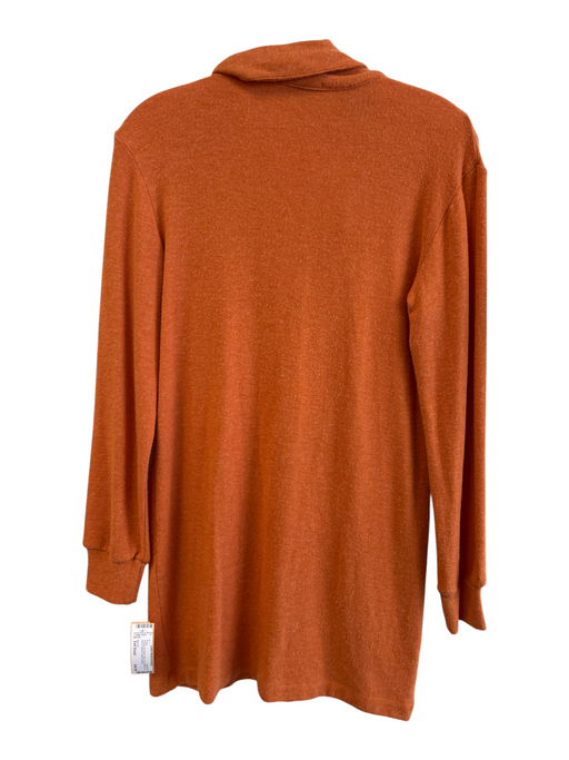Stark X Size Est Small Orange No Fabric Tag Long Sleeve V Neck Collared Dress Orange / Est Small