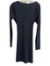 Veronica M Size Medium Black Polyester Round Neck Long Sleeve Tie in Front Dress Black / Medium