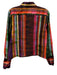 Hinson Wu Size Small Pink, Purple, Green Long Sleeve Abstract Print Collar Top Pink, Purple, Green / Small