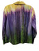 Hinson Wu Size 6 Purple, Green, Yellow Long Sleeve Abstract Print Collar Top Purple, Green, Yellow / 6