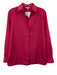 Hinson Wu Size 6 Hot pink Long Sleeve Button Front Collar Top Hot pink / 6