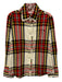 Tizzie Size Small Red, Black, Yellow Cotton Long Sleeve Plaid Button Front Top Red, Black, Yellow / Small