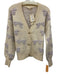 Mystree Size Small Cream & Purple Acrylic Blend Long Sleeve Button Front Sweater Cream & Purple / Small