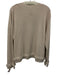 Brax Size Est Small Beige Viscose Blend Long Sleeve Fringe Knit Ribbed Sweater Beige / Est Small