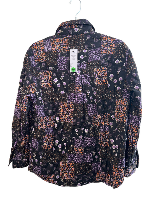 Tribal Jeans Size S Black & Multi Polyester Collared Button Down Quilted Jacket Black & Multi / S