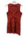 Flora Bea Size S Red Cotton Canvas Round Neck Sleeveless Back Zip Dress Red / S