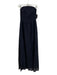 Flora Bea Size S Navy Blue Lace Sequin Strapless Detachable Straps boning Gown Navy Blue / S