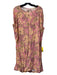 Stark X Size Est S Pink & Orange Missing Fabric Tag Round Neck Floral Dress Pink & Orange / Est S