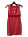 Stark X Size Est XS Red Missing Fabric Tag V Neck Sleeveless Ribbed Detail Dress Red / Est XS