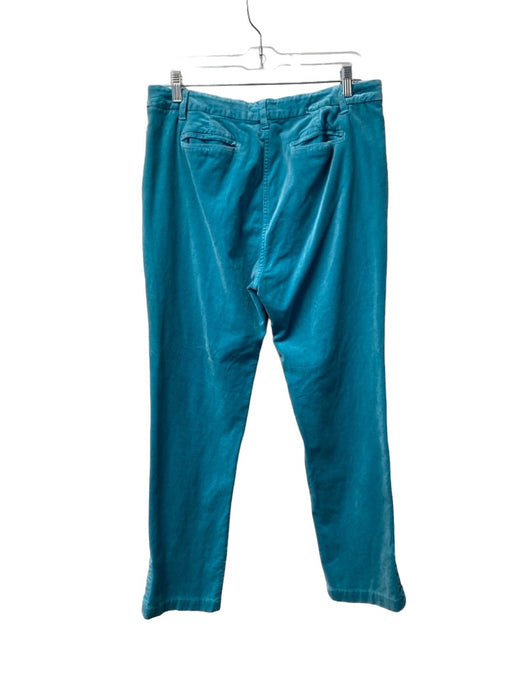 Johnny Was Size S Teal Cotton Blend Velveteen Stretch Zip Fly Straight Leg Pants Teal / S