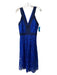 Adelyn Rae Size Small Royal Blue & Black Sleeveless V Neck V Back Back Zip Dress Royal Blue & Black / Small