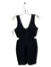 Parker Size Small Black Rayon Blend Sleeveless Back Zip V Neck Dress Black / Small