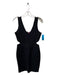 Parker Size Small Black Rayon Blend Sleeveless Back Zip V Neck Dress Black / Small