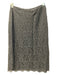 Diane Von Furstenberg Size 6 Black Rayon Pencil Lace Overlay Knee Length Skirt Black / 6