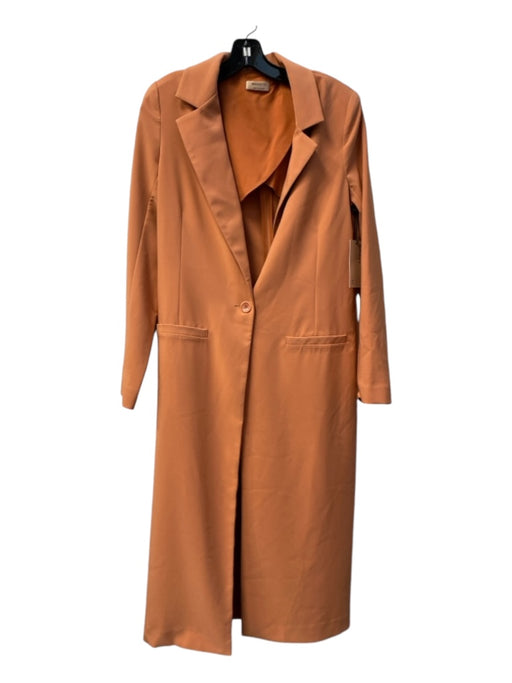 Bailey 44 Size Small Sienna No Fabric Tag 1 Button Front Pockets Long Coat Sienna / Small