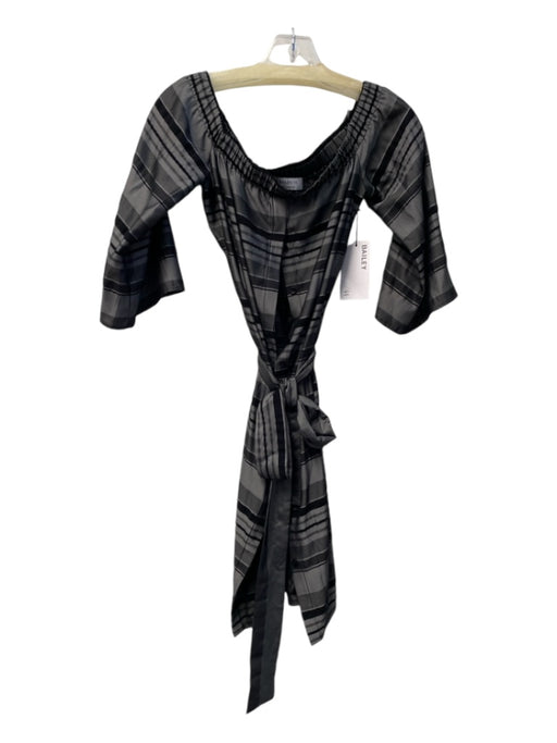 Bailey 44 Size Est Small Gray & Black No Fabric Tag Off Shoulder Plaid Dress Gray & Black / Est Small