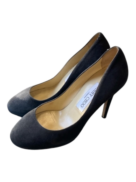 Jimmy Choo Shoe Size 37 Charcoal Suede Closed toe Platform 120mm Pump Shoes Charcoal / 37