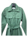 Equipment Size S Slate Green Cotton Denim Collar Belted Breast Pocket Jumpsuit Slate Green / S