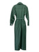 Equipment Size S Slate Green Cotton Denim Collar Belted Breast Pocket Jumpsuit Slate Green / S