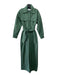 Equipment Size S Slate Green Cotton Denim Collar Belted Breast Pocket Jumpsuit Slate Green / S