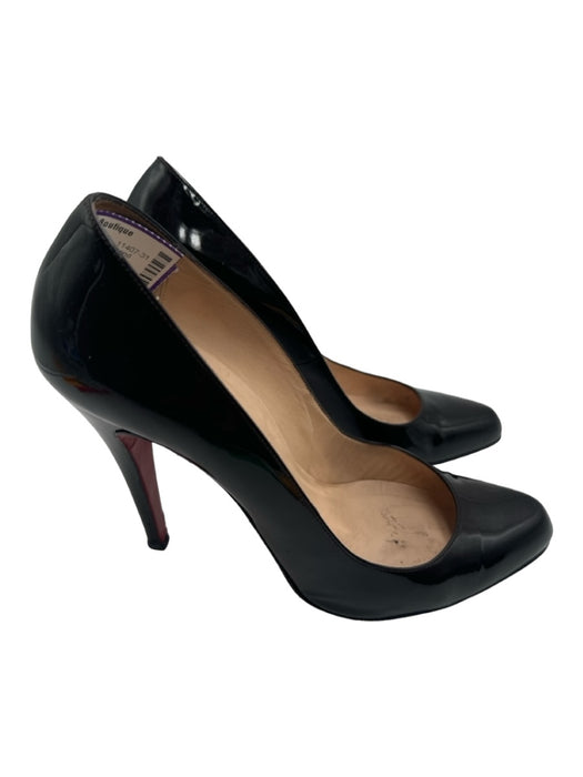 Christian Louboutin Shoe Size 39 Deep Brown Patent Almond Toe Closed Heel Pumps Deep Brown / 39