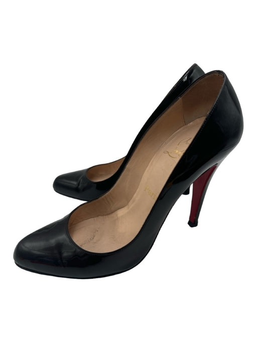 Christian Louboutin Shoe Size 39 Deep Brown Patent Almond Toe Closed Heel Pumps Deep Brown / 39