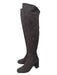 Saint Laurent Shoe Size 39 Gray Suede Knee High Inner Side Zip Round Toe Boots Gray / 39