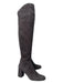 Saint Laurent Shoe Size 39 Gray Suede Knee High Inner Side Zip Round Toe Boots Gray / 39