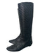 Manolo Blahnik Shoe Size 39 Black Leather Knee High Quilted Round Toe Flat Boots Black / 39