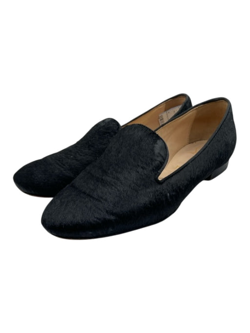 Christian Louboutin Shoe Size 38.5 Black Leather Upper Pony Hair Loafer Flats Black / 38.5