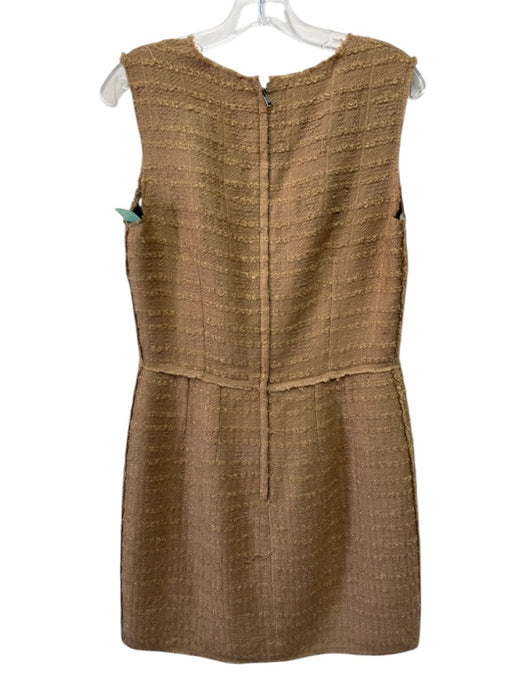 Dolce & Gabbana Size 44 Brown Acrylic Blend Tweed Patch Pocket Sleeveless Dress Brown / 44