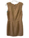 Dolce & Gabbana Size 44 Brown Acrylic Blend Tweed Patch Pocket Sleeveless Dress Brown / 44