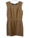 Dolce & Gabbana Size 44 Brown Acrylic Blend Tweed Patch Pocket Sleeveless Dress Brown / 44