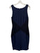 Christian Dior Size 8 Navy & Black Silk Blend Zip Back Sleeveless Dress Navy & Black / 8
