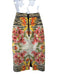 Givenchy Size 40 Multi Cotton Tweed Floral Zip Back Below knee Skirt Multi / 40