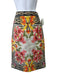 Givenchy Size 40 Multi Cotton Tweed Floral Zip Back Below knee Skirt Multi / 40