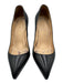 Christian Louboutin Shoe Size 39 Black Leather Pointed Toe Stiletto Pumps Black / 39