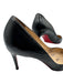 Christian Louboutin Shoe Size 39 Black Leather Pointed Toe Stiletto Pumps Black / 39