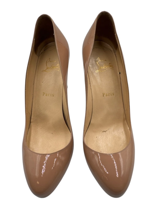 Christian Louboutin Shoe Size 39 Beige Leather Patent Almond Toe Stiletto Pumps Beige / 39