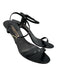 Manolo Blahnik Shoe Size 39 Black Leather Ankle Strap Open Toe Sandals Black / 39