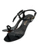 Manolo Blahnik Shoe Size 39 Black Leather Ankle Strap Open Toe Sandals Black / 39