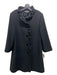 Sofia Cashmere Size 8 Black Cashmere Ruffle Detail Button Up Coat Black / 8